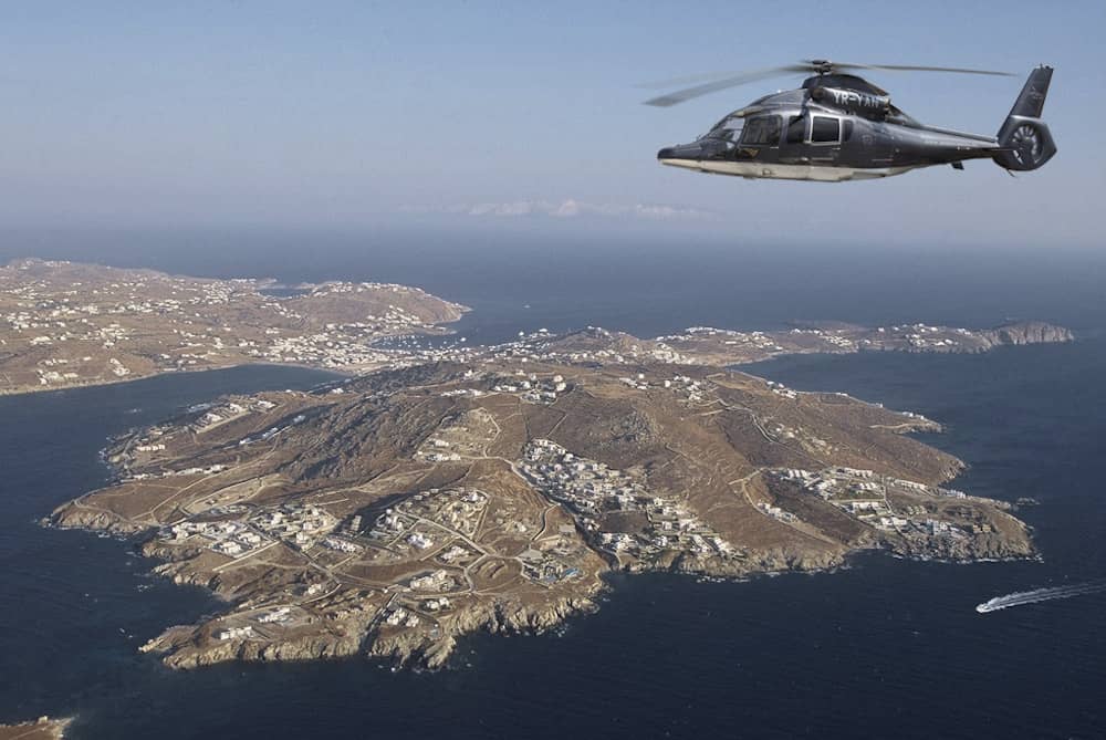 mykonos helicopter charter